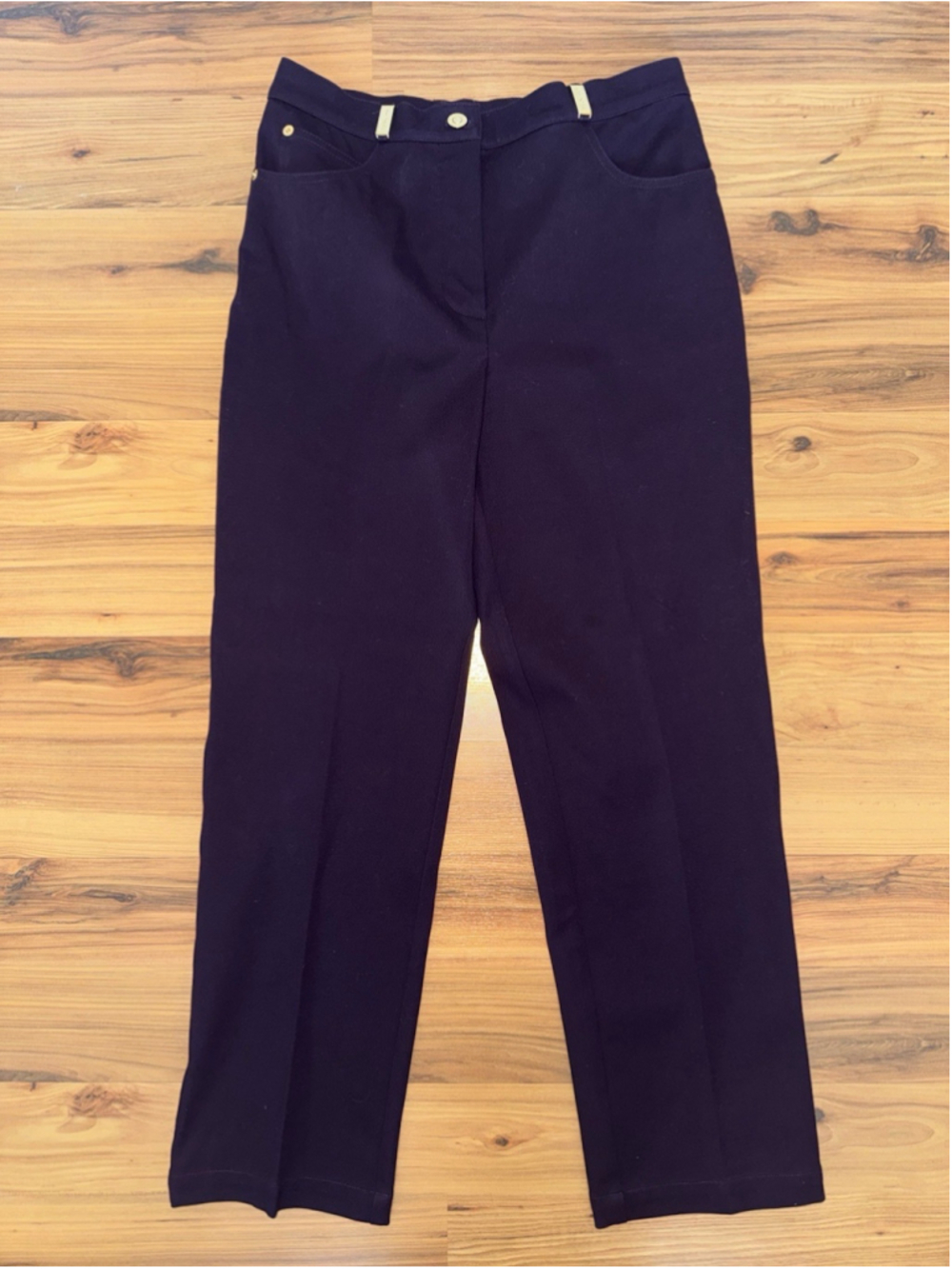 John Sport Essentials Purple Straight Leg Dress Pants Size 6 Stretch Office Lux